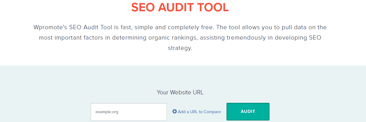 Wpromote - เครื่องมือตรวจสอบ SEO ที่ดีที่สุด