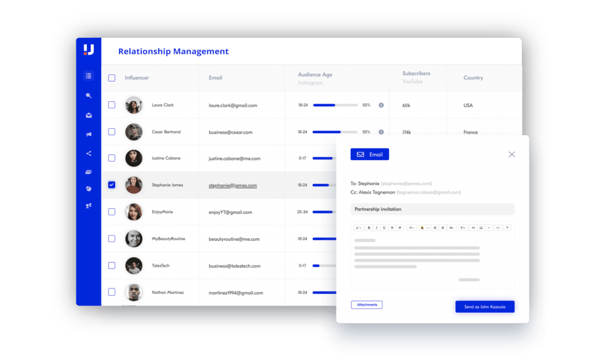 gestão de relacionamento upfluence