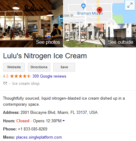 Criar uma listagem de negócios