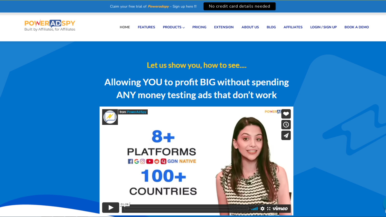 ferramenta poweradspy-youtube-ad-inteligência