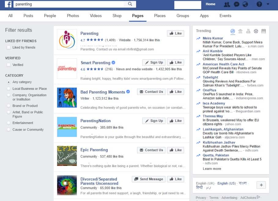 pesquisa de palavras-chave no marketing de influenciadores do facebook