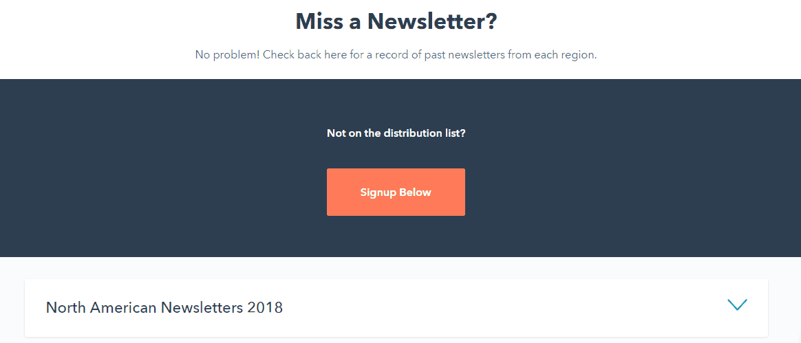 Criar newsletters Arquivar e-mail marketing