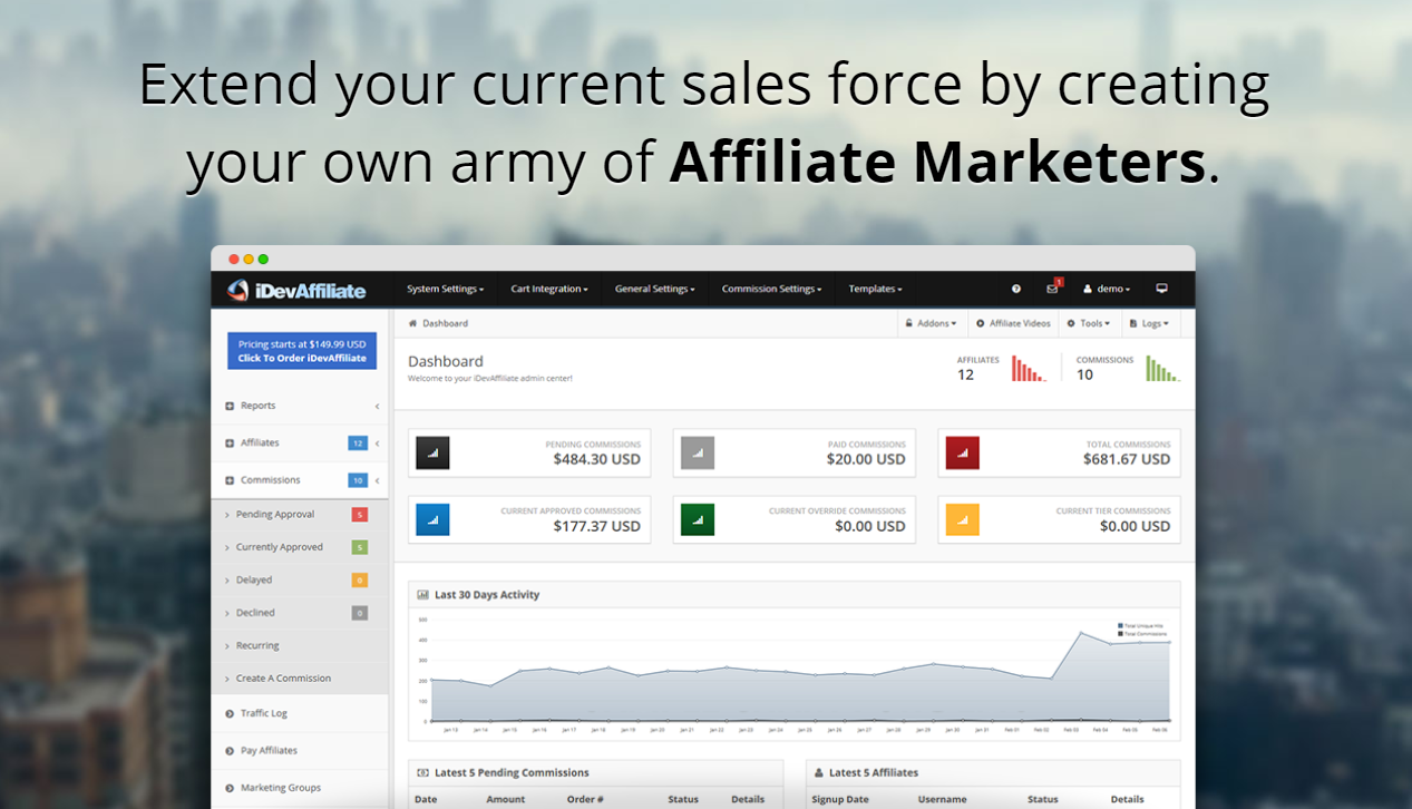 iDevAffiliate 績效營銷平台