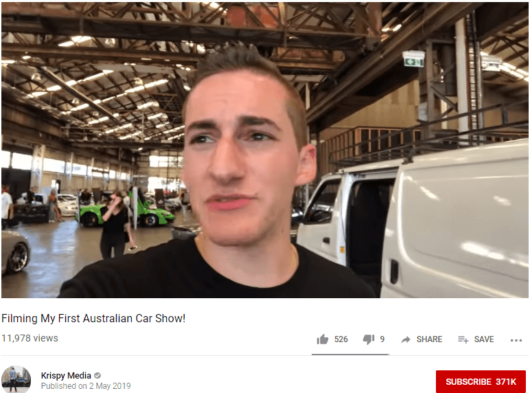 Influenciador automotivo Krispy