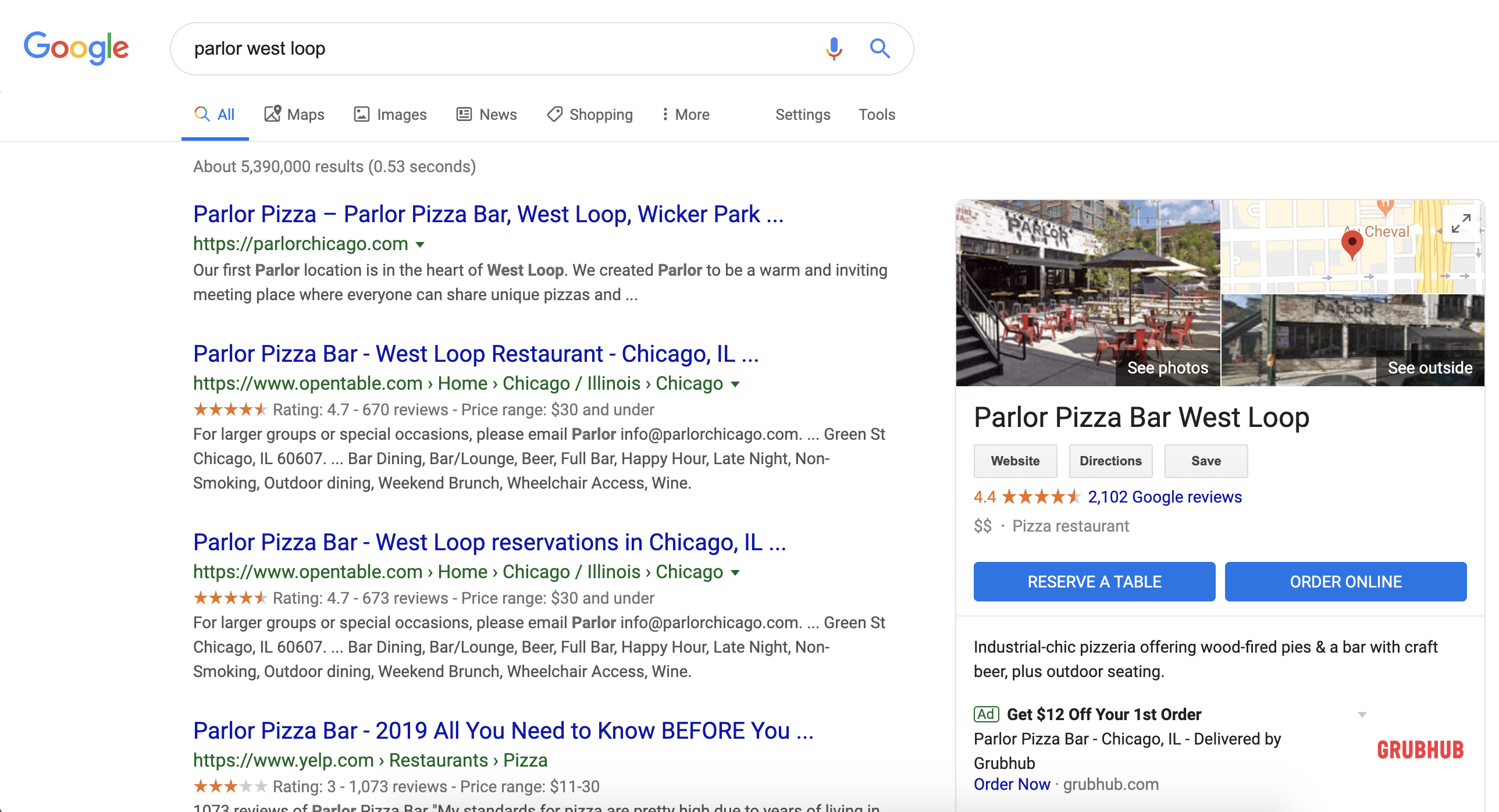 Parlor West Loop Google 我的商家