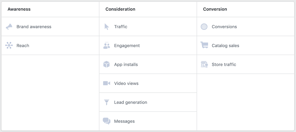 iklan instagram - pilih tujuan iklan Anda