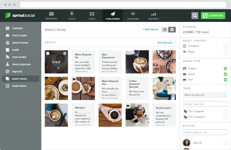 automatizarea rețelelor sociale în răspunsurile salvate Sprout