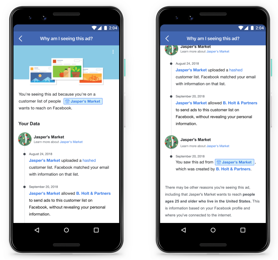 Il "perché vedo questo annuncio" di Facebook inserisce il tuo feed di notizie nel contesto