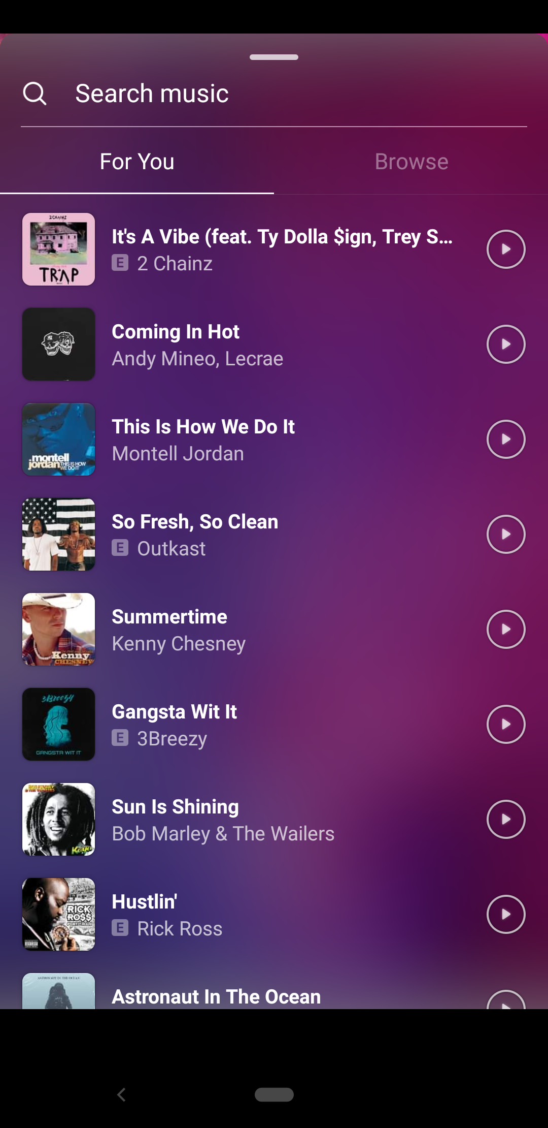 Muzica Instagram Stories