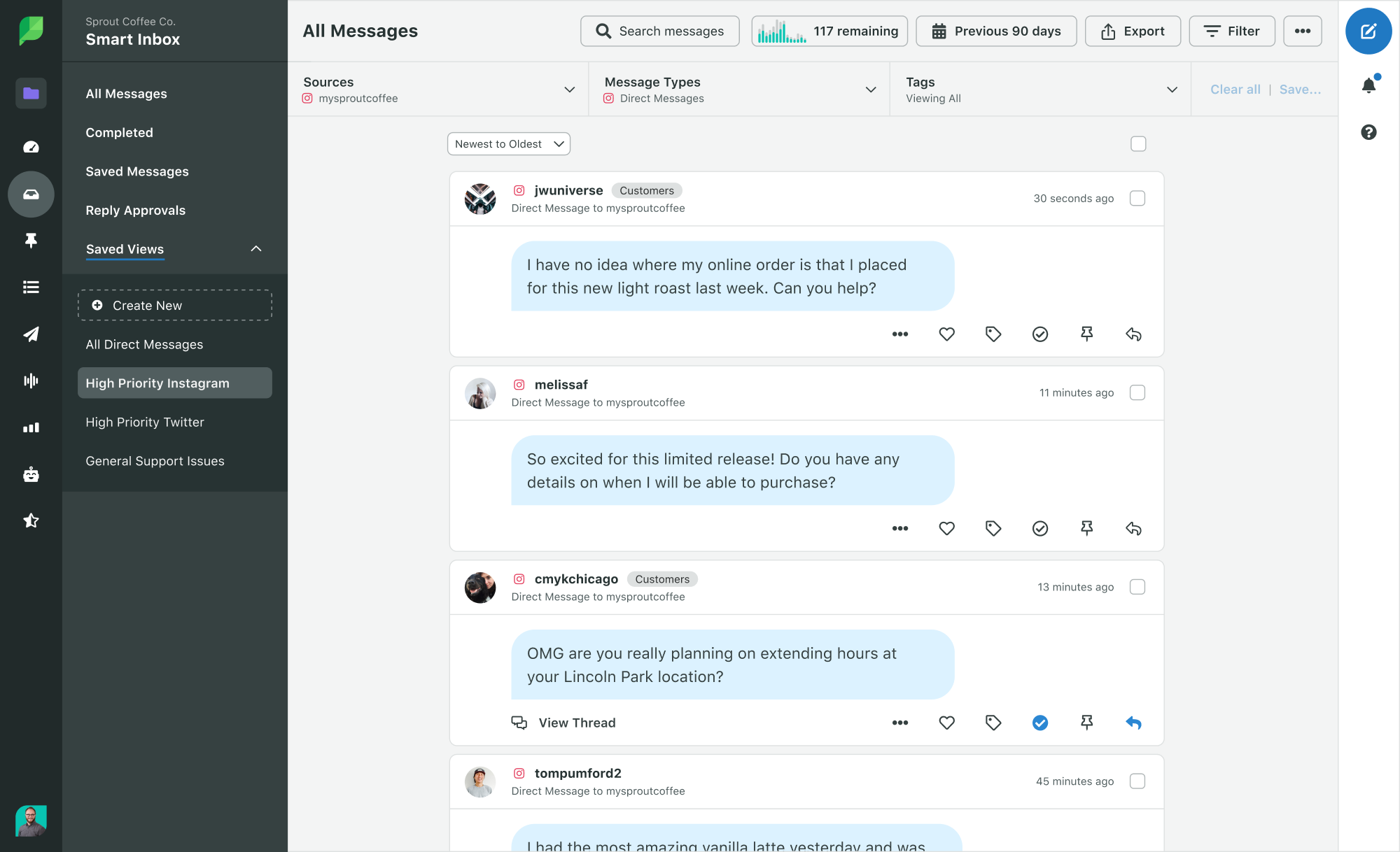 brotar social instagram dms
