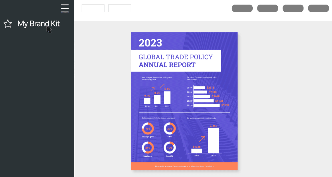 مثال على أداة مخطط المعلومات Venngage.