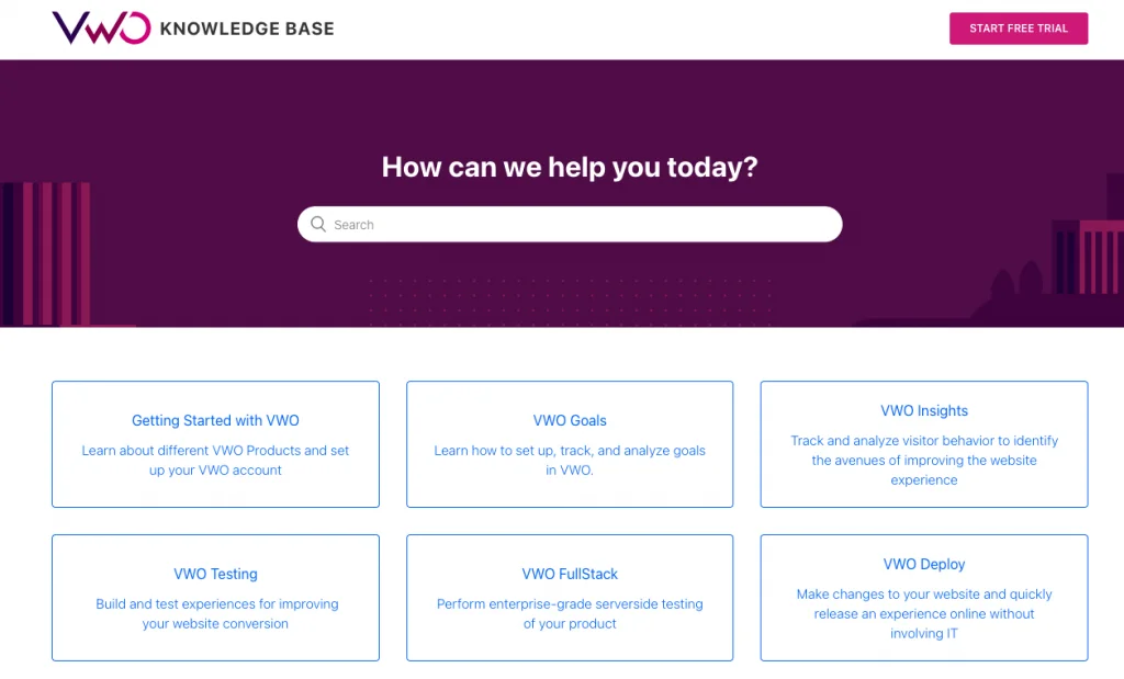 قاعدة المعرفة VWO