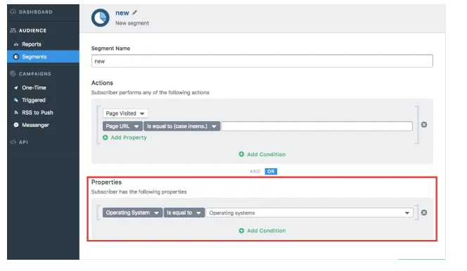 Segmentazione in base alle proprietà dell'abbonato