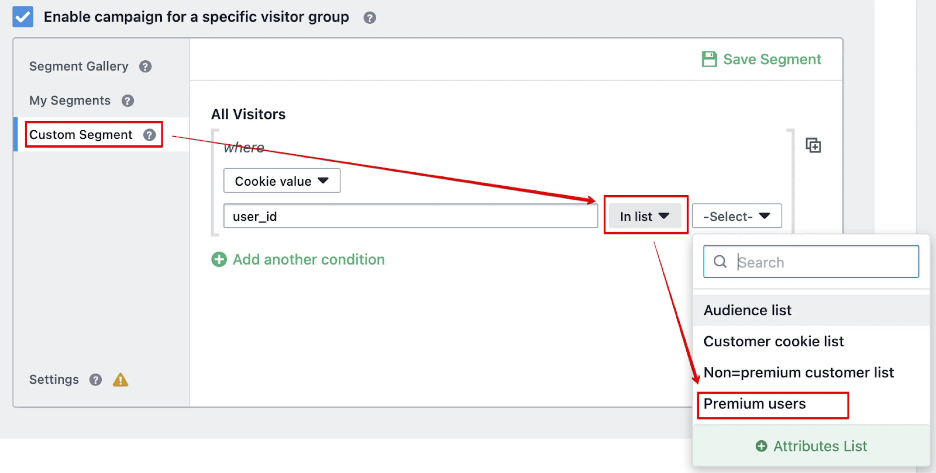 オーディエンスをアップロードする