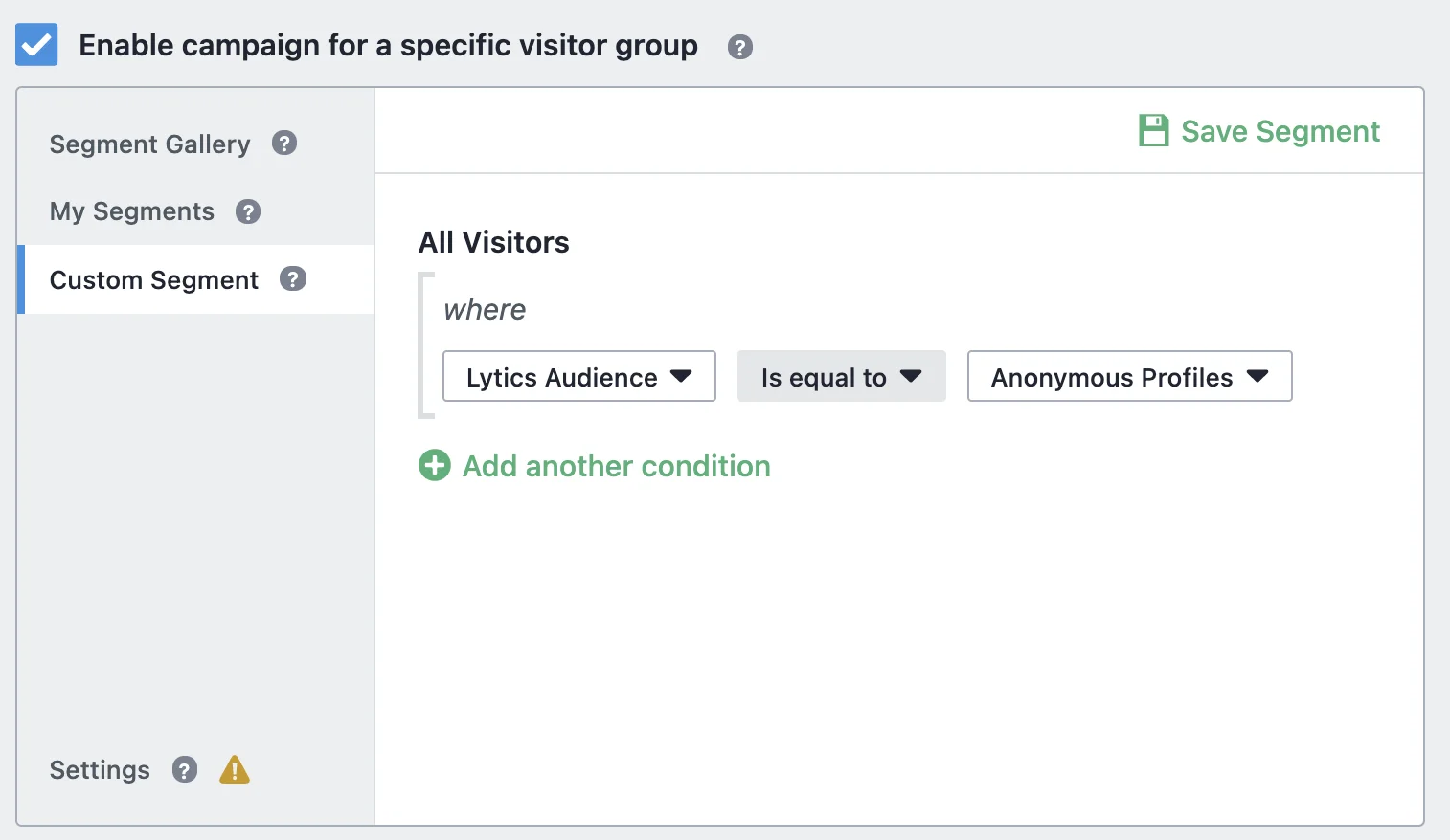 Lyticsオーディエンス内の匿名プロファイルをターゲットにするには