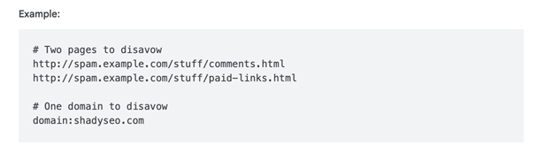 Инструмент отклонения Google