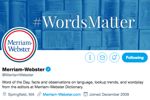 Sumber: Merriam-Webster Twitter Bio