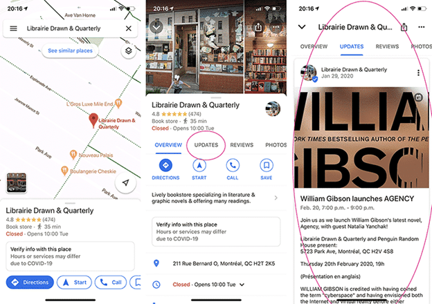 Contoh postingan Google Bisnisku dari Hootsuite
