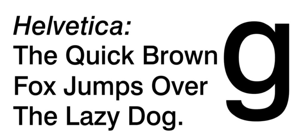 Czcionka Helvetiva