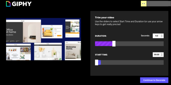 Creazione di una GIF e-mail con GIPHY