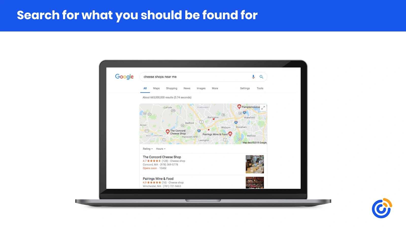 谷歌搜索結果示例