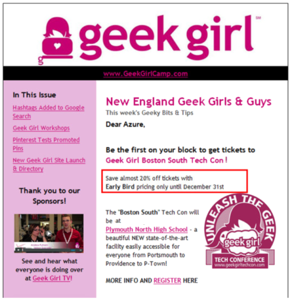 bir etkinliği tanıtmak için e-posta kampanyası