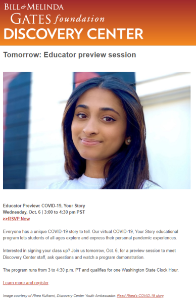 スキャン可能なコンテンツを含む非営利ニュースレターの例