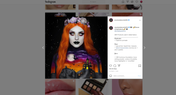 Instagramでのハロウィーンプロモーション