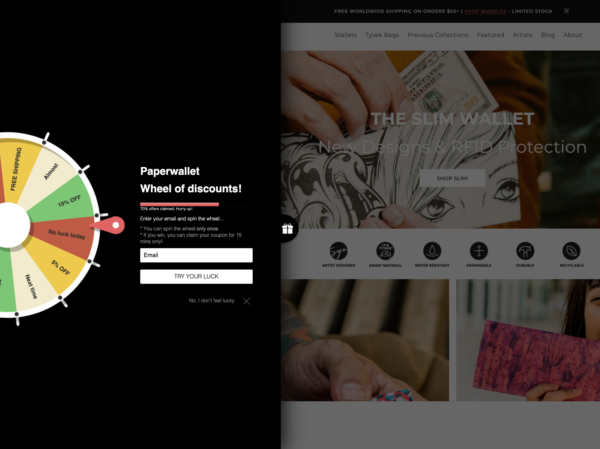 juego de rueda giratoria de descuentos