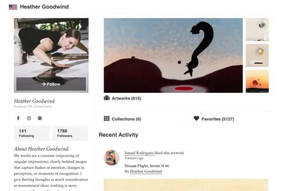 esempio del profilo dell'artista - Heather Goodwind