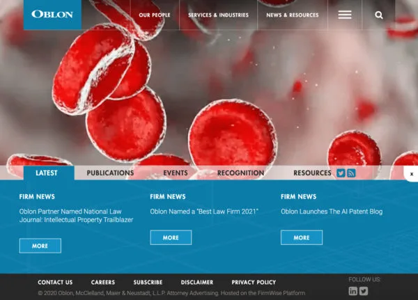 ejemplo de diseño de sitio web de bufete de abogados