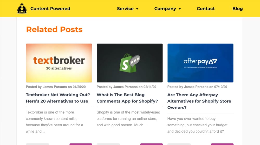 Related Posts Exemple de plugin