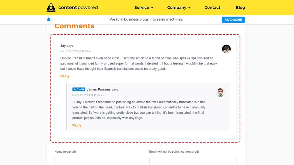 Exemple de commentaire