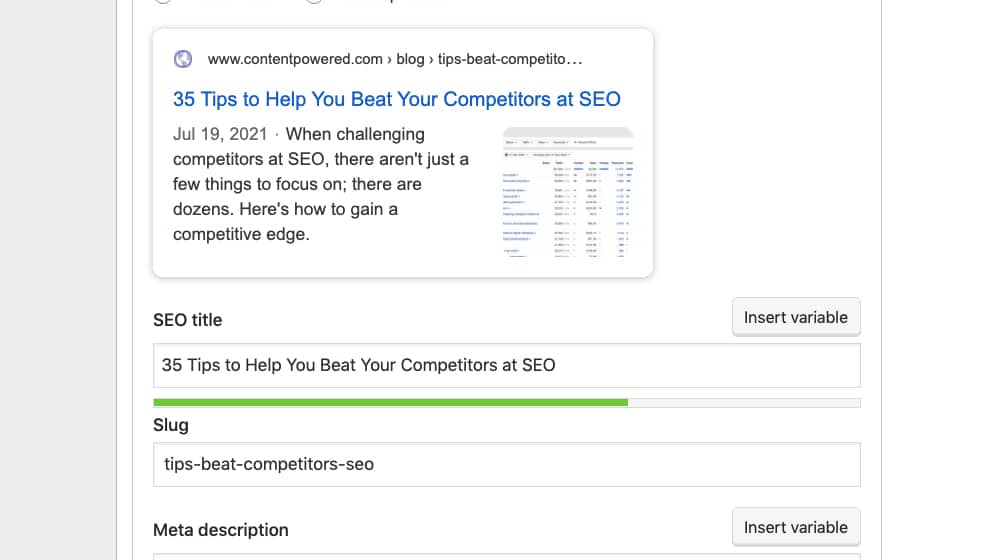 description du titre