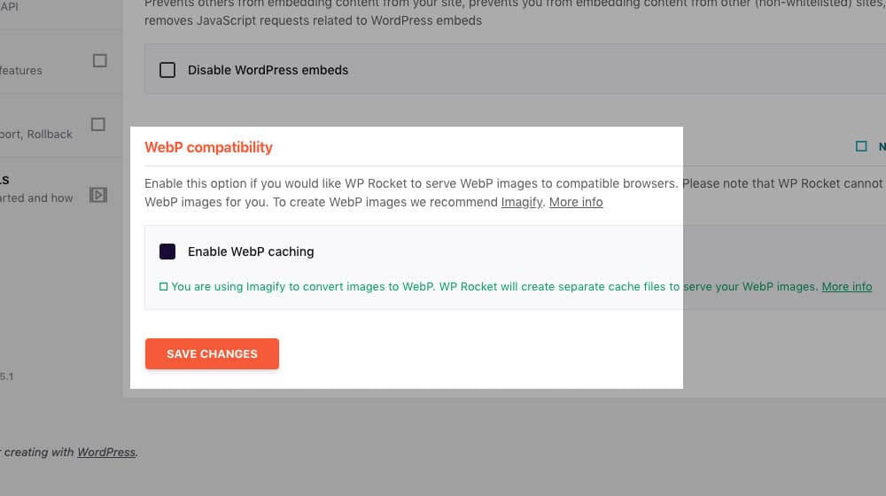 Webp compatible avec WP Rocket