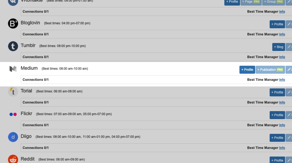 Lien moyen dans Blog2Social