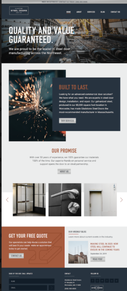 ¿Qué hace que un sitio web de un fabricante sea excelente? Una gran página de inicio con un sólido llamado a la acción