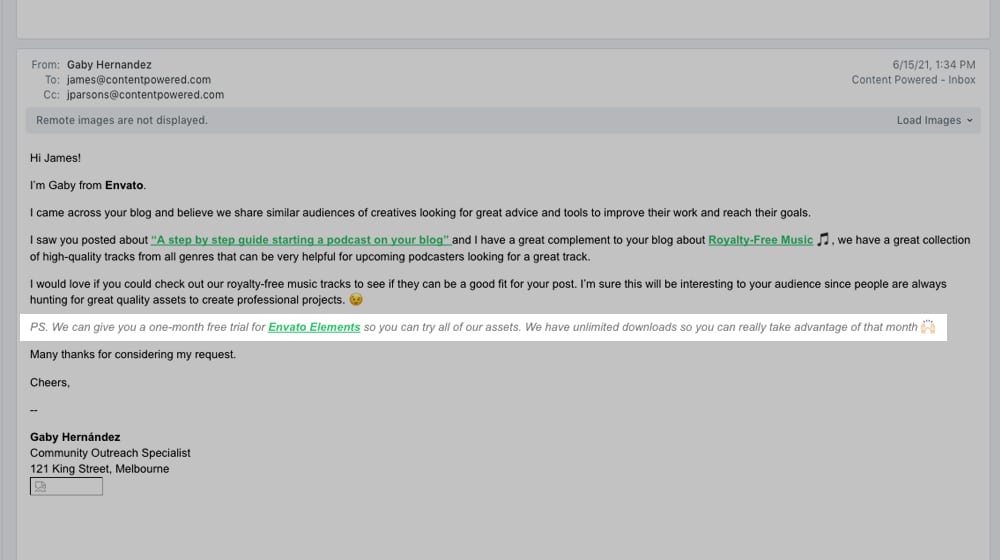 무료 평가판 이메일