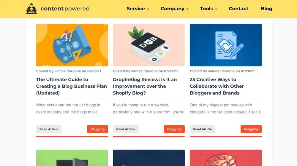 Esempio di post sul blog