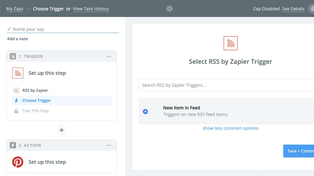 Zapier RSS в социальные сети