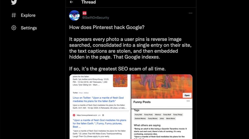 GoogleをハッキングするPinterest