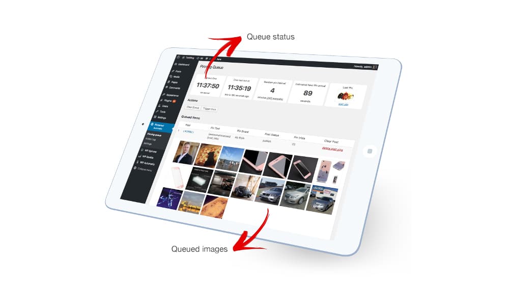 Pinterestの画像がキューに入れられました