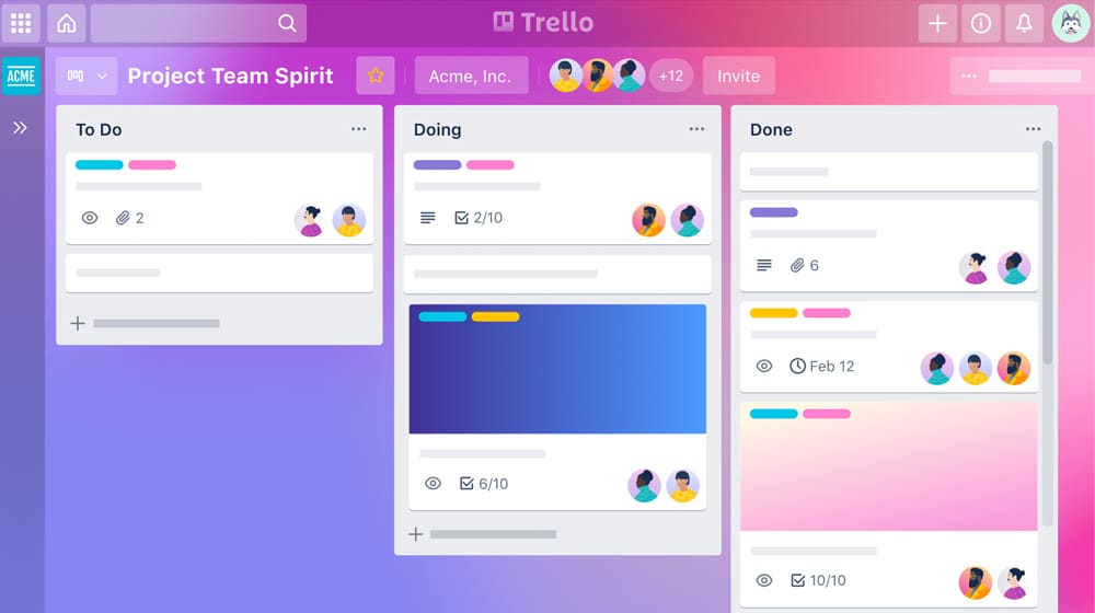 Kalender Konten Trello