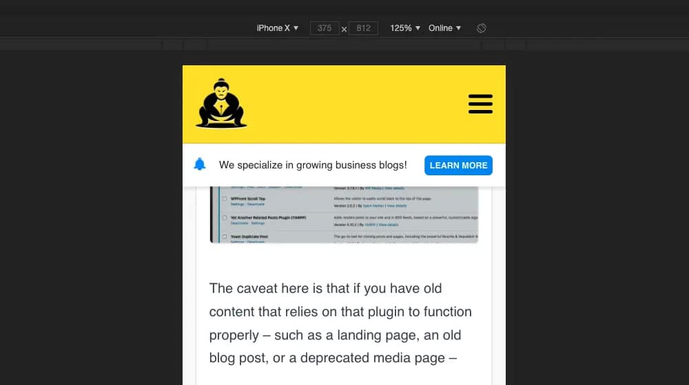Contoh Situs Web Seluler