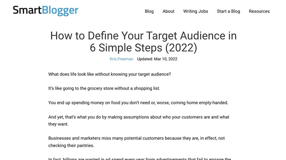 Публикация в блоге SmartBlogger