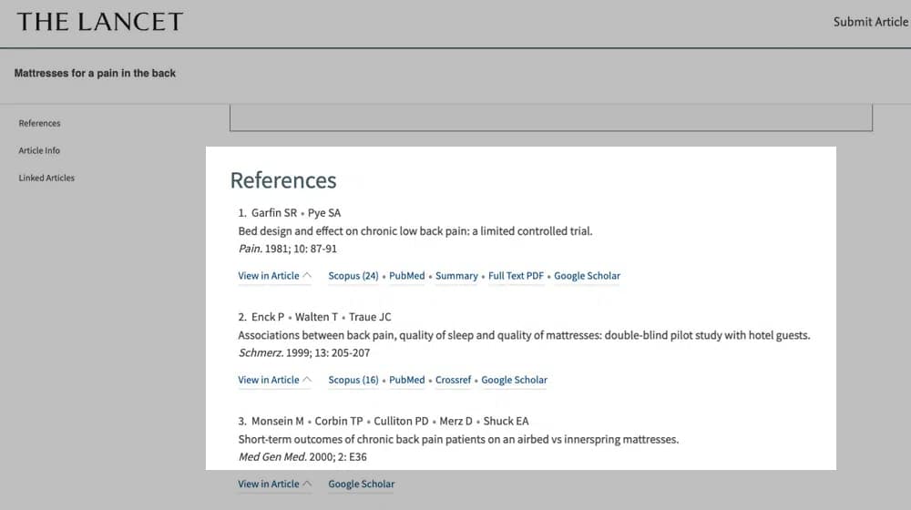 Referencias al final de un artículo