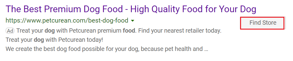 extensie de acțiune pe reclamele Microsoft.