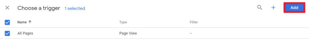 adăugați un declanșator pentru o etichetă gtm.