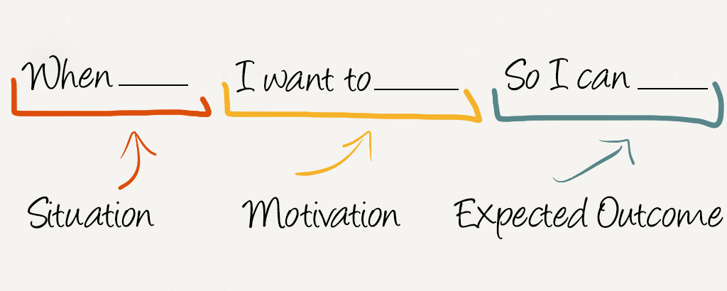 사용자 스토리를 보다 효과적으로 사용하는 방법을 보여주는 이미지입니다. 내가 원할 때, 할 수 있습니다.