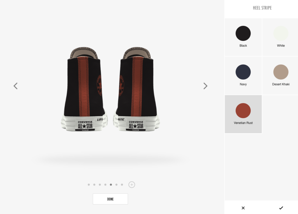 Imagen de all star converse con colores personalizables.